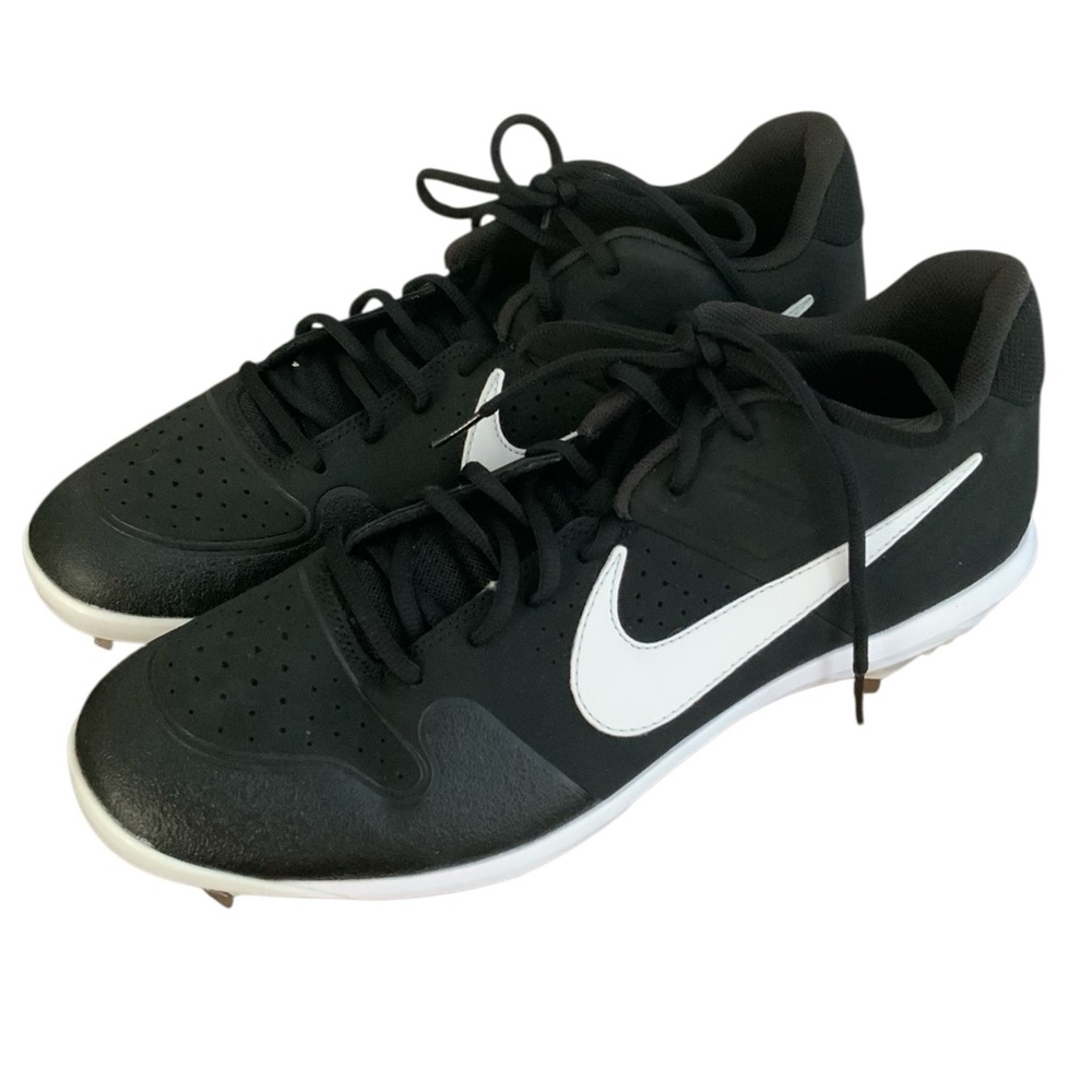 Nike  A07960-001 Metal Baseball Cleats Black and White Men’s Size 13